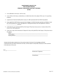 Form 100-000333 Notice to Homeowner About Vermont Homeowner Assistance Program (Vhap) - Vermont, Page 2