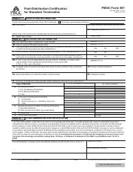 Document preview: PBGC Form 501 Post-distribution Certification for Standard Termination
