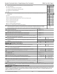 PBGC Form 500 Standard Termination Notice Single-Employer Plan Termination, Page 2
