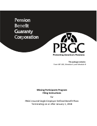Document preview: Instructions for Form MP-100 Plan Information for Single-Employer Db Plans Insured by PBGC - Missing Participants Program