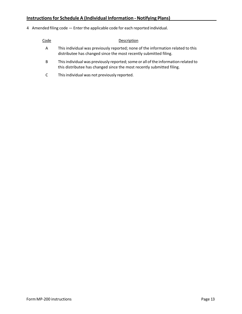 Instructions for Form MP-200 Plan Information for Defined Contribution Plans - Missing Participants Program, Page 13