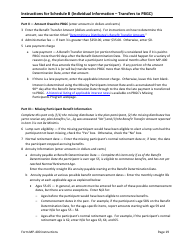 Instructions for Form MP-400 Plan Information for Multiemployer Db Plans Insured by PBGC - Missing Participants Program, Page 21