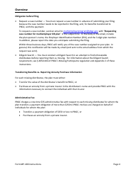 Instructions for Form MP-400 Plan Information for Multiemployer Db Plans Insured by PBGC - Missing Participants Program, Page 6