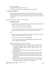 Form CRM1502 Preliminary Application (Request) to Vacate Conviction of Aid/Abet Felony Murder - Minnesota, Page 2