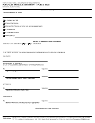 Form DOT RW16-05 Purchase and Sale Agreement - Public Sale - California, Page 5
