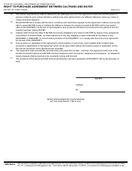 Form DOT RW16-13 Right to Purchase Agreement Between Caltrans and Buyer - California, Page 4