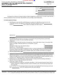 Form DOT RW16-15 Agreement for the Purchase of Real Property (Sale to Housing Entity) - California