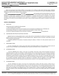 Document preview: Form DOT RW16-14 Request for Proposal Department of Transportation Disposal of Properties - California