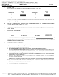 Form DOT RW16-14 Request for Proposal Department of Transportation Disposal of Properties - California, Page 2