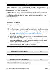 CDOT Flagger Training Entity Certification Application - Colorado, Page 3