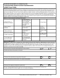 Document preview: CDOT Form 1432 Commercially Useful Function Questionnaire - Colorado