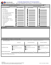 CDOT Form 128B Nepa Determination/Project Certification - Colorado, Page 2