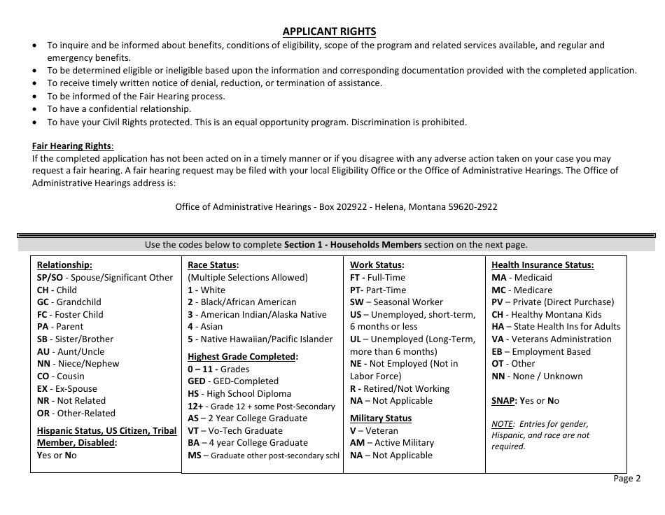 Form DPHHS-EAP-088 Download Fillable PDF or Fill Online Low Income Home ...