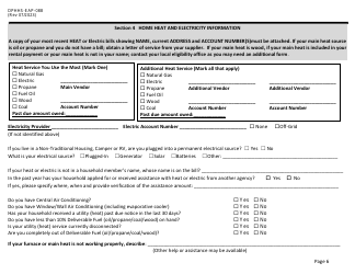 Form DPHHS-EAP-088 Low Income Home Energy Assistance Program (Liheap), &amp; Weatherization Application - Montana, Page 6