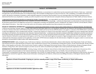 Form DPHHS-EAP-088 Low Income Home Energy Assistance Program (Liheap), &amp; Weatherization Application - Montana, Page 9