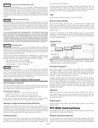 Instructions for Form PIT-RES Delaware Individual Resident Income Tax Return - Delaware, Page 11
