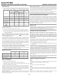 Instructions for Form PIT-RES Delaware Individual Resident Income Tax Return - Delaware, Page 2