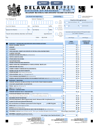 Document preview: Form PIT-NON Delaware Individual Non-resident Income Tax Return - Delaware, 2023