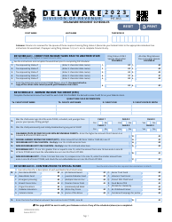 Document preview: Form PIT-RSS Delaware Resident Schedules - Delaware, 2023