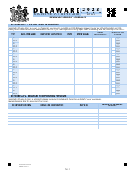 Form PIT-RSS Delaware Resident Schedules - Delaware, Page 2