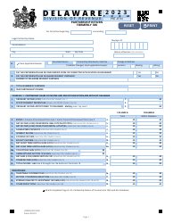Document preview: Form PRT-RTN Partnership Return - Delaware, 2023
