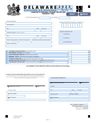 Document preview: Form CMP-TAX Composite Personal Income Tax Return - Delaware, 2023