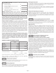 Instructions for Form PIT-NON Delaware Individual Non-resident Income Tax Return - Delaware, Page 7
