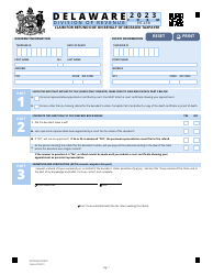 Document preview: Form PIT-CFR Claim for Refund Due on Behalf of Deceased Taxpayer - Delaware, 2023