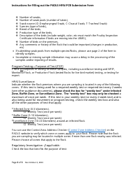 Instructions for PD AVIAN Form 02 High Path Avian Influenza Pcr Submission Form - Pennsylvania, Page 2