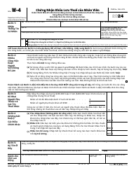 Document preview: IRS Form W-4 (VIE) Employee's Withholding Certificate (Vietnamese), 2024