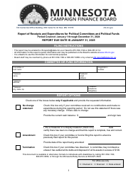 Report of Receipts and Expenditures for Political Committees and Political Funds - Minnesota