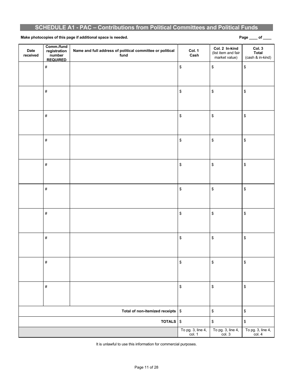Report of Receipts and Expenditures for Candidate Committees Principal Campaign Committees - Minnesota, Page 11