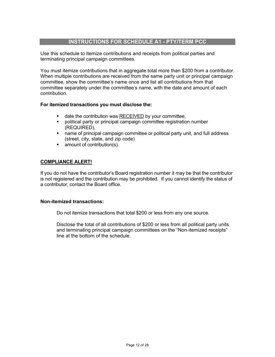 Report of Receipts and Expenditures for Candidate Committees Principal Campaign Committees - Minnesota, Page 12