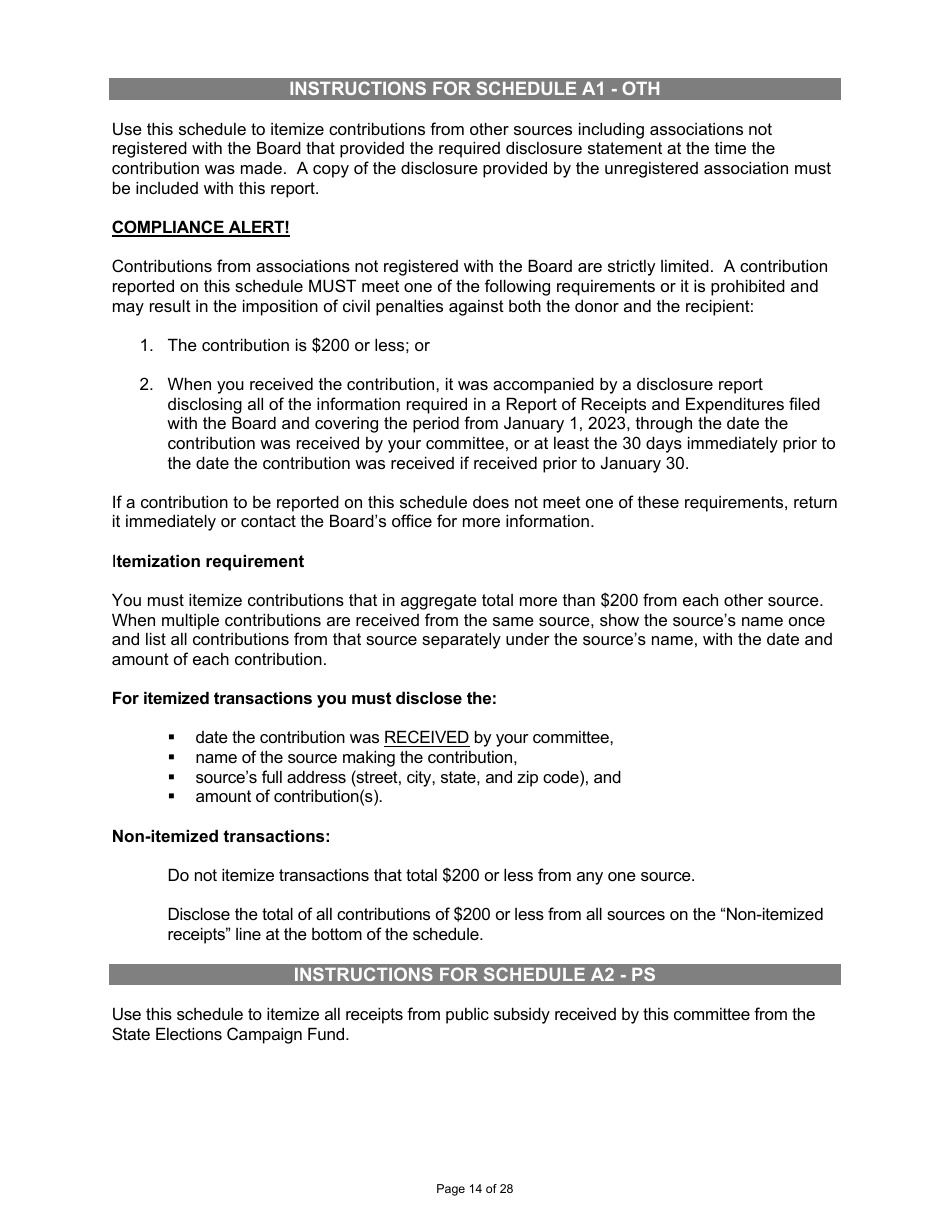 Report of Receipts and Expenditures for Candidate Committees Principal Campaign Committees - Minnesota, Page 14