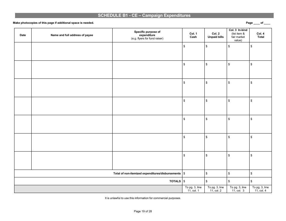 Report of Receipts and Expenditures for Candidate Committees Principal Campaign Committees - Minnesota, Page 19