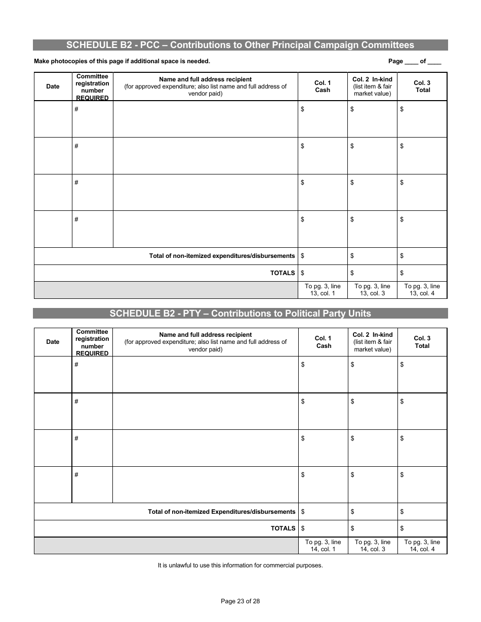 Report of Receipts and Expenditures for Candidate Committees Principal Campaign Committees - Minnesota, Page 23