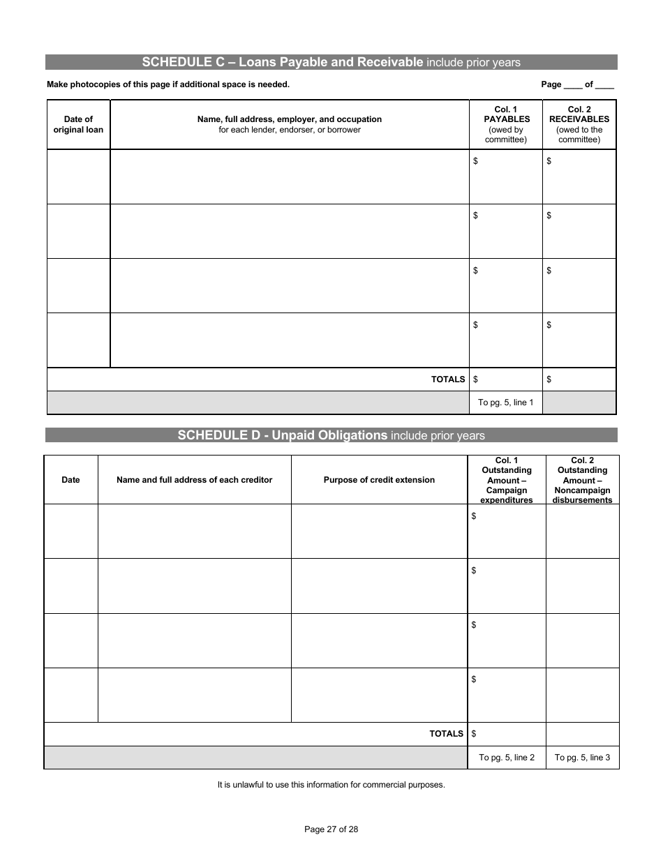 Report of Receipts and Expenditures for Candidate Committees Principal Campaign Committees - Minnesota, Page 27