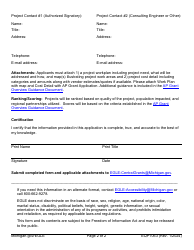 Form EQP1063 Affordability and Planning (Ap) Grant Application - Michigan, Page 2