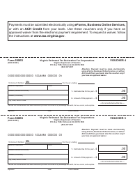 Form 500ES Corporation Estimated Income Tax Payment Vouchers - Virginia, Page 5