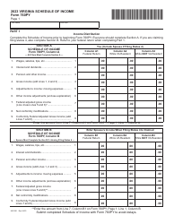 Form 760PY Virginia Schedule of Income - Virginia