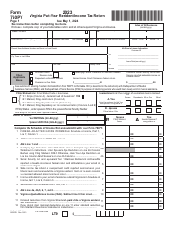 Document preview: Form 760PY Virginia Part-Year Resident Income Tax Return - Virginia, 2024