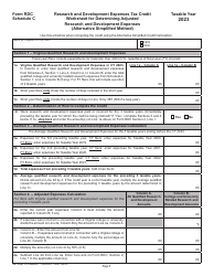 Form RDC Application for Research and Development Expenses Tax Credit - Virginia, Page 5