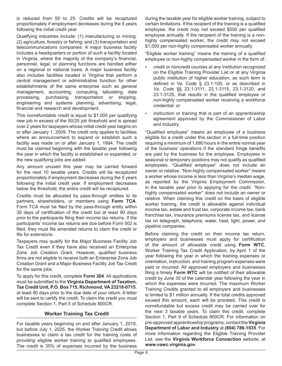 Instructions for Form 800 Virginia Insurance Premiums License Tax Return - Virginia, Page 13