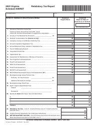 Document preview: Schedule 800RET Retaliatory Tax Report - Virginia, 2023