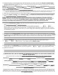 Form WH-1 Wage Claim - Texas, Page 3