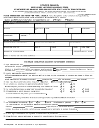 Formulario WH-1S Reclamo Salarial - Texas (Spanish), Page 3