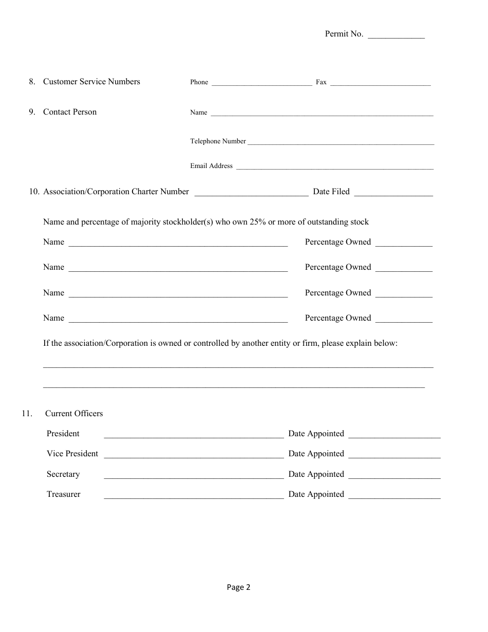 Annual Report of Activity for Insurance-Funded Permit - Texas, Page 3