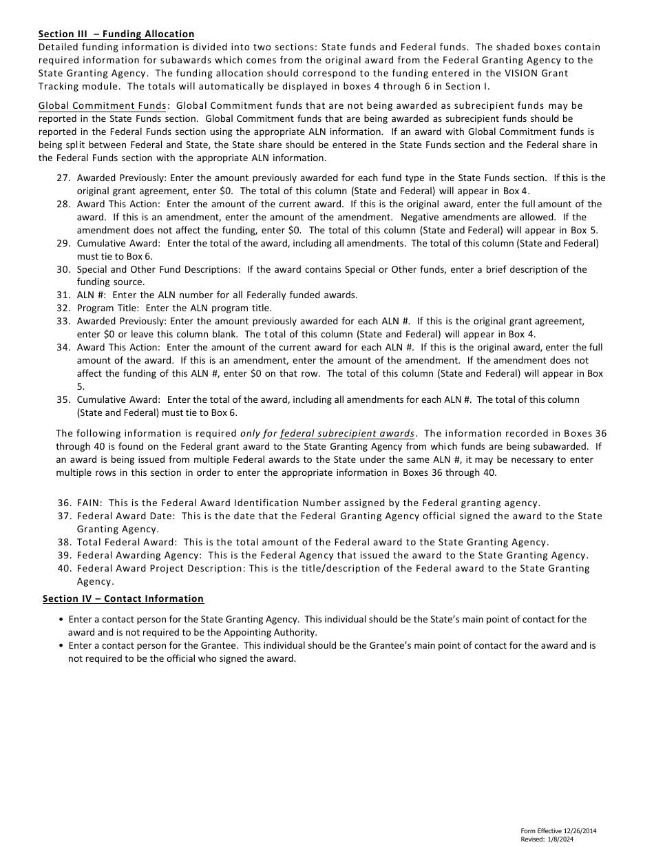 Part 1 State of Vermont Grant Agreement - Vermont, Page 3