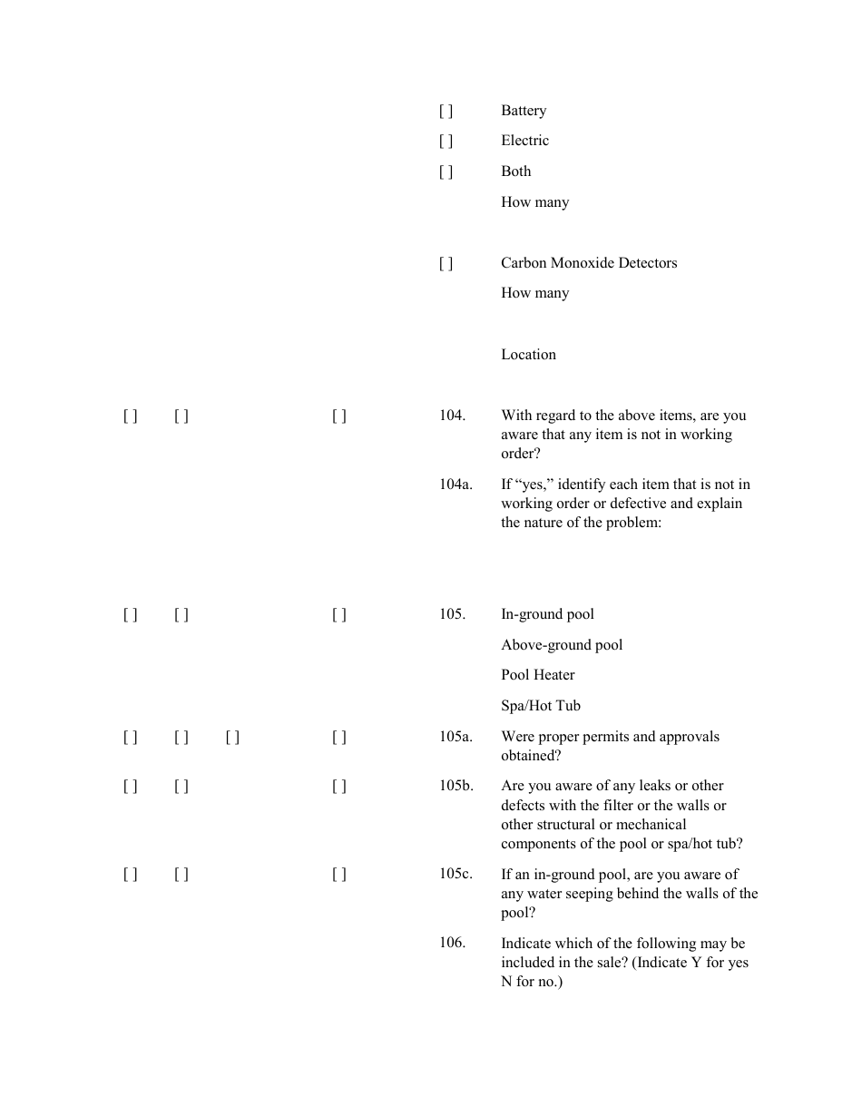 Sellers Property Condition Disclosure Statement - New Jersey, Page 15