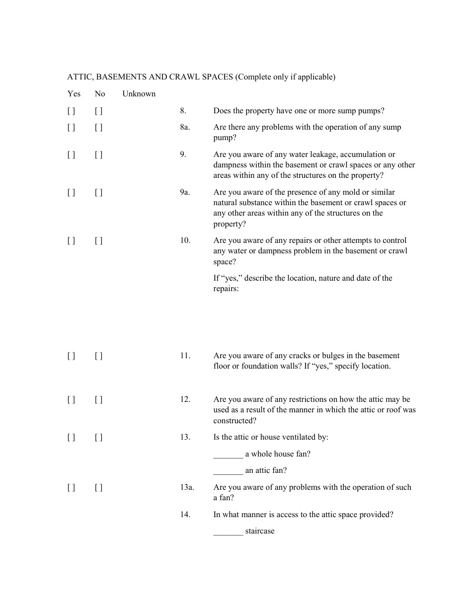 Sellers Property Condition Disclosure Statement - New Jersey, Page 2